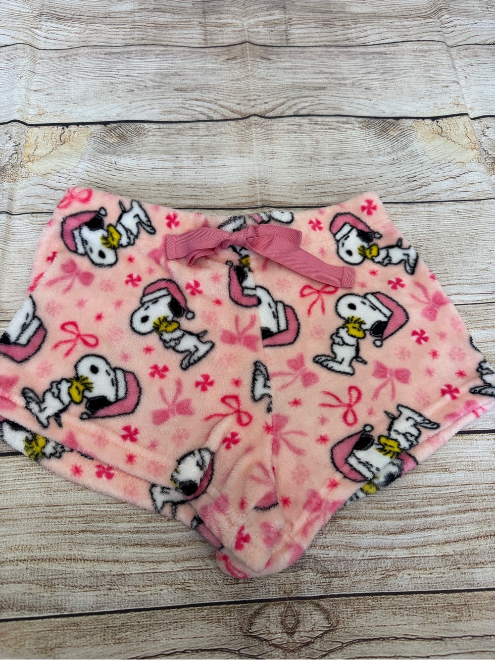 Peanuts Pink Snoopy Fleece Pajama Shorts